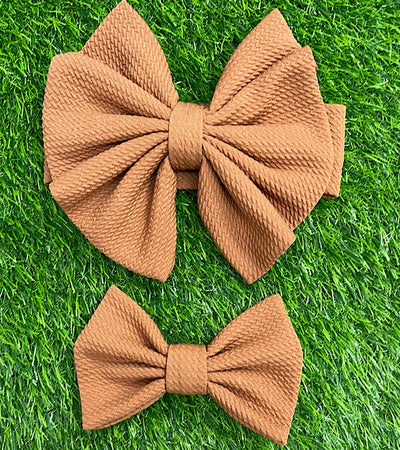 Head Band and Matching Bow Set (Brown)