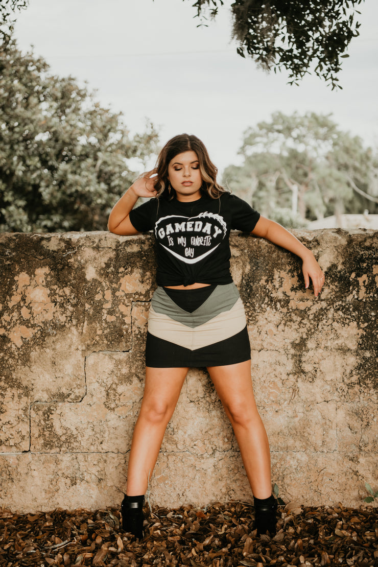 "Game Day Is My Favorite Day" Graphic Tee (Black)