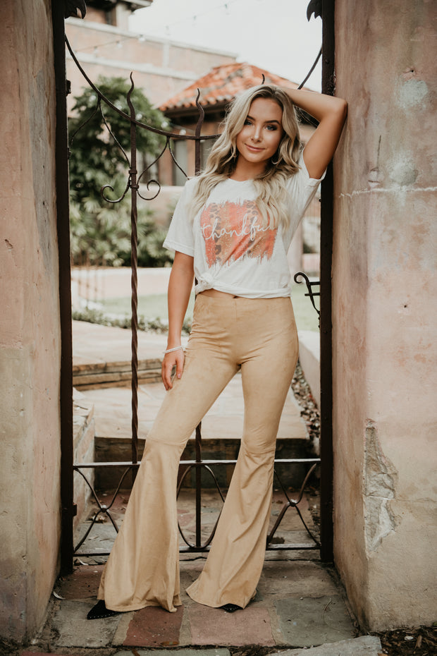 Camel Suede Belle Bottoms