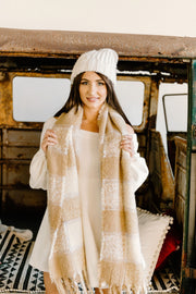 Stay Cozy Plaid Fringed Scarf