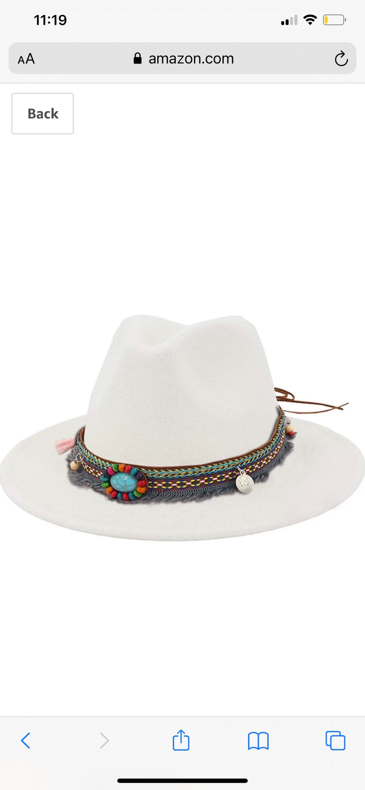 Vintage Thread & Tassel Fedora Hat