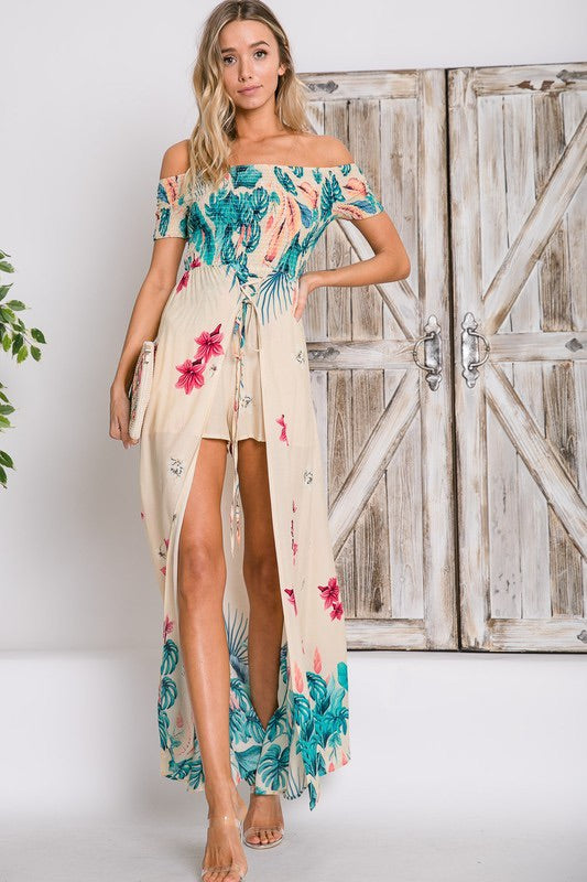 Bomb and Bold Tropical Overlay Romper – Southern Mudd Boutique